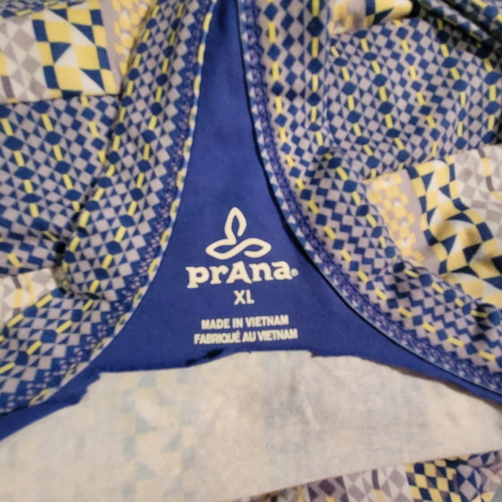 Prana XL Blue and Yellow Striped Maxi Dress - Picture 4 of 7
